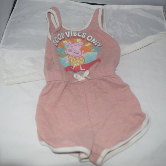 Good Vibes Only Peppa Pig Romper 2T - Picture 1 of 3